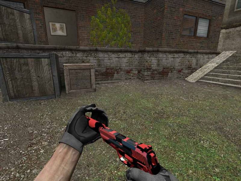 BLACK AND RED USP CAMO